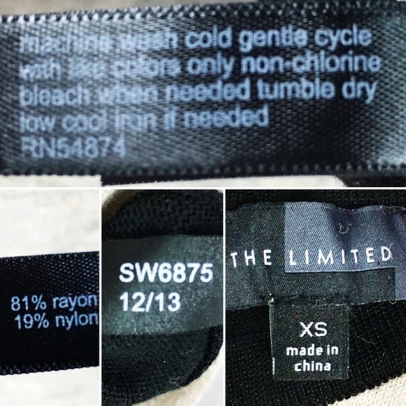 The Limited Color-Blocked Neutral SS Sweater Sz XS - Picture 7 of 7